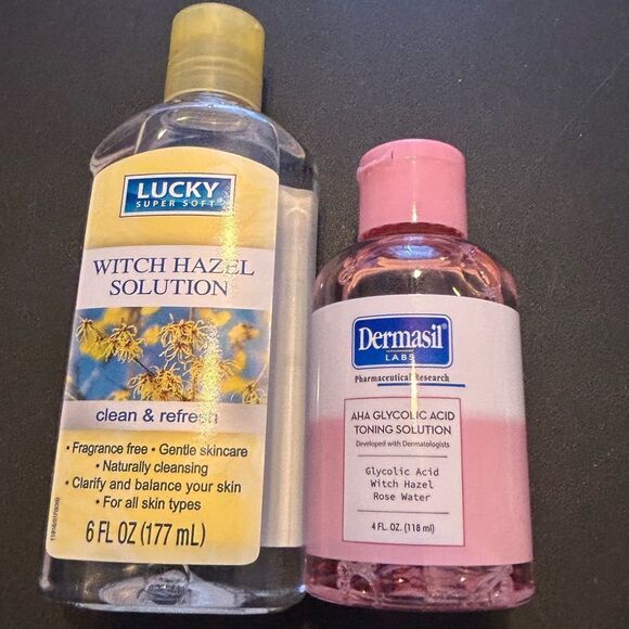 🌻 Lucky Witch Hazel Solution and Dermasil Toning Solution Set New FullSz - Picture 1 of 1